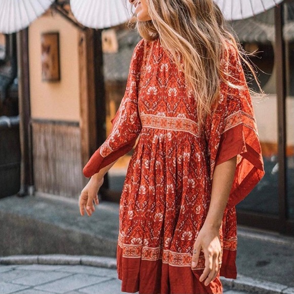 R. Vivimos Dresses & Skirts - R. Vivimos Cotton Half Sleeve Boho Casual Tunic Dress